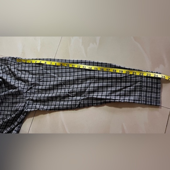 St John’s Bay Shirt ST. JOHN'S BAY mens dress shirt BLACK GREY Large Cotton - Picture 16 of 16